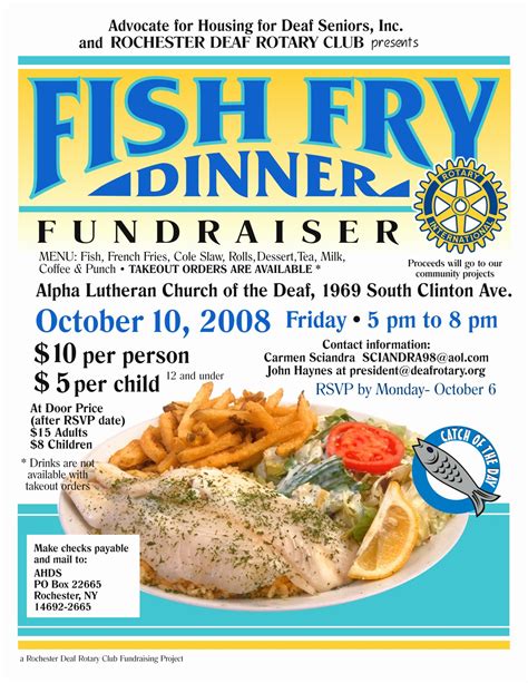 fish fry fundraiser flyer